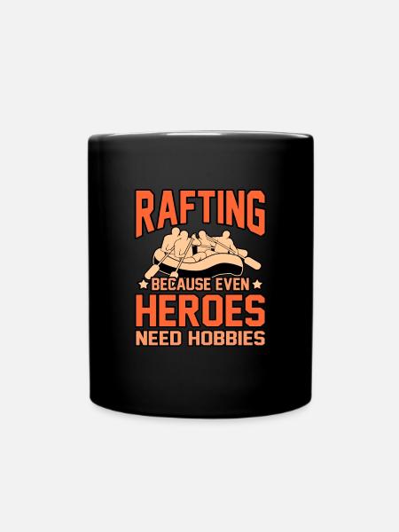 Rafting helden - Tasse einfarbig - Schwarz