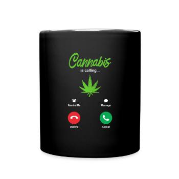 Fumer du cannabis - Mug uni - noir - Devant