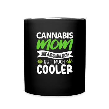 Mère cannabis - Mug uni - noir - Devant