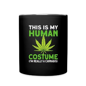 Costume de cannabis - Mug uni - noir - Devant