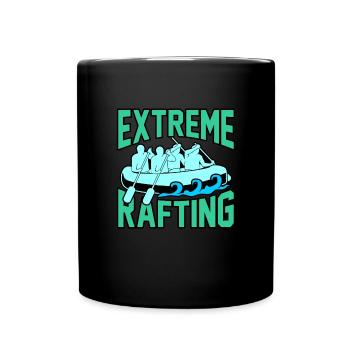 Extremes Rafting - Tasse einfarbig - Schwarz - Vorne