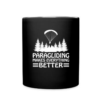 Paragliding Paraglider Parachute Parachute Para - Full Colour Mug - black - Front