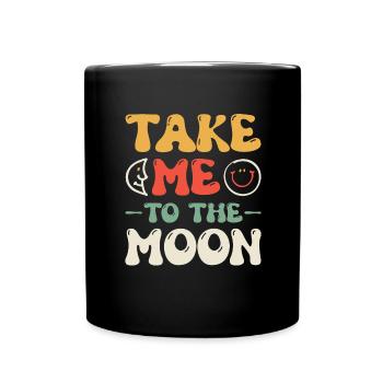 Lune / Croissant - Mug uni - noir - Devant