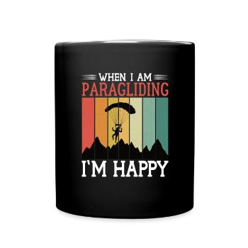 Paragliding Paraglider Parachute Parachute Para - Full Colour Mug - black - Front