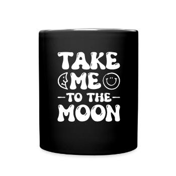Lune / Croissant - Mug uni - noir - Devant