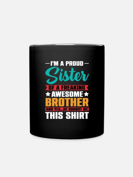 Frère Sœur Jumeaux Frères et sœurs - Mug uni - noir