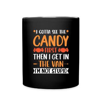 Chocolat Drôle Dire Bonbons Cadeau - Mug uni - noir - Devant