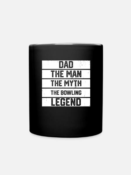 Bowling Vater Papa Cooler - Tasse einfarbig - Schwarz