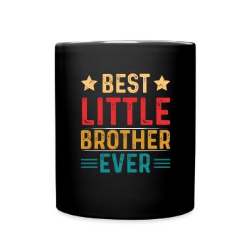 kleiner Bruder - Tasse einfarbig - Schwarz - Vorne