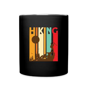 Hiking Retro Hiking - Tasse einfarbig - Schwarz - Vorne