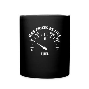 Énergie à tarif forfaitaire huile jauge de carburant carburant voiture discount - Mug uni - noir - Devant