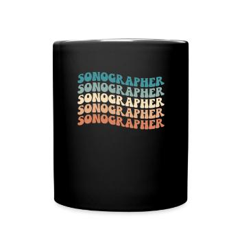Cardio Sonographe Ultrasons Technicien Sonographe - Mug uni - noir - Devant