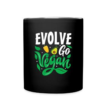 Tierschützer Veganer Vegetarier Tierliebhaber Tier - Tasse einfarbig - Schwarz - Vorne