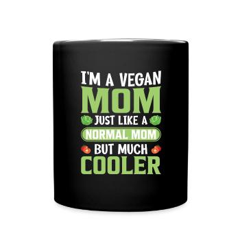Vegan Mom Légumes Agriculture saine Jardinage - Mug uni - noir - Devant