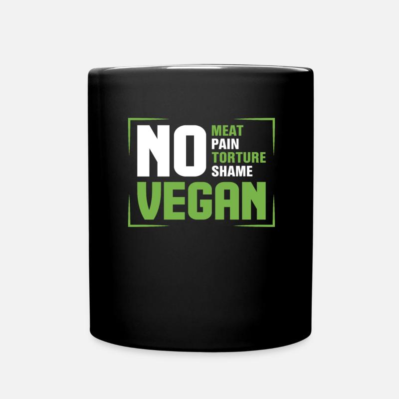 Tierschützer Veganer Vegetarier Tierliebhaber Tier - Tasse einfarbig - Schwarz