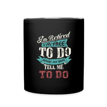 FEMME HEUREUSE VIE HEUREUSE Épouse Partenaire - Mug uni - noir - Devant
