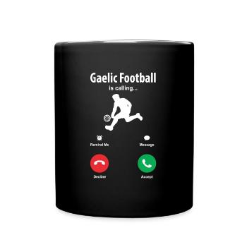 Le football gaélique appelle - Mug uni - noir - Devant