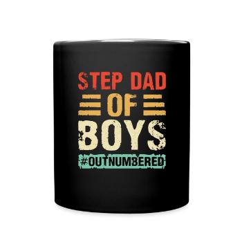 Stepfather Father Stepda Papa Father's Day Bonus Papa - Full Colour Mug - black - Front