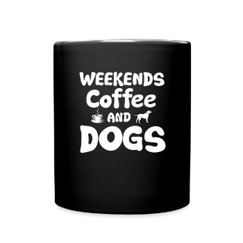 Coffee Dog Machine Puppy Cup Beans - Full Colour Mug - black - Front