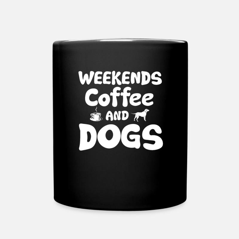 Kaffee Hund Maschine Welpen Tasse Bohnen - Tasse einfarbig - Schwarz
