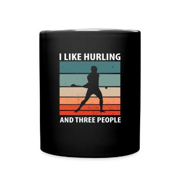 Schleudern Hurling - Tasse einfarbig - Schwarz - Vorne