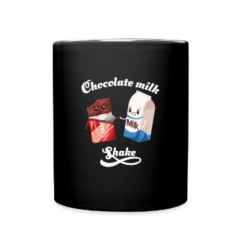 Chokolate Milkshake Milchshake - Tasse einfarbig - Schwarz - Vorne