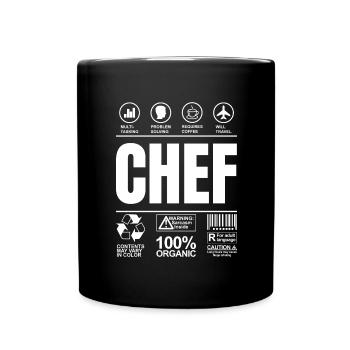Chef Beanie Chef Cuisine Cinq Étoiles Or 5 - Mug uni - noir - Devant