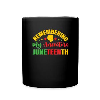 Love June Black Culture Black History Month - Full Colour Mug - black - Front