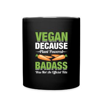 Tierschützer Veganer Vegetarier Tierliebhaber Tier - Tasse einfarbig - Schwarz - Vorne