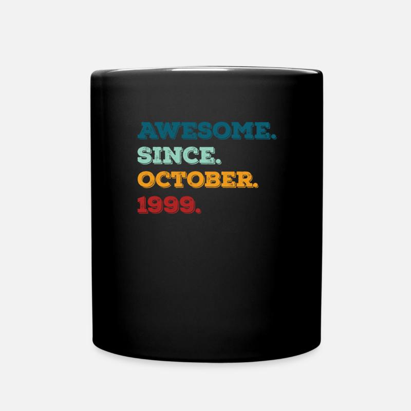 Oktober 1999 Vintage Geburtstag Geschenk - Tasse einfarbig - Schwarz