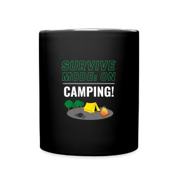 Mode Survie: ON - Camping! - Mug uni - noir - Devant