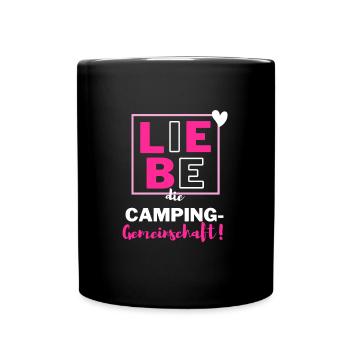 Tolle Camping-Gemeinschaft! - Tasse einfarbig - Schwarz - Vorne