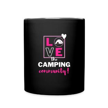 J’adore la communauté du camping! - Mug uni - noir - Devant