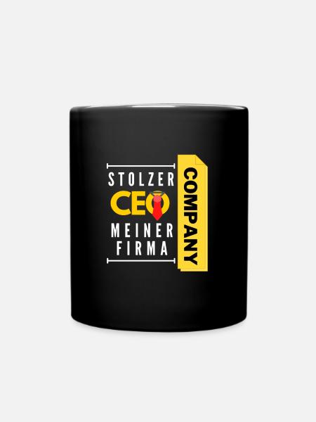 stolzer CEO meiner Firma - Tasse einfarbig - Schwarz