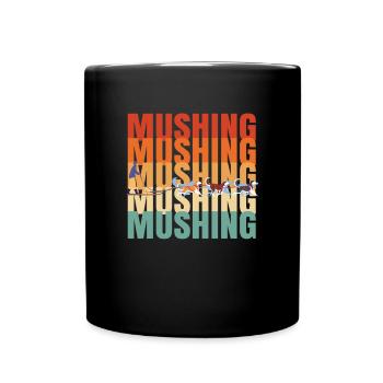 Schlittenhunderennen Schlittenhunde Geschenk - Tasse einfarbig - Schwarz - Vorne