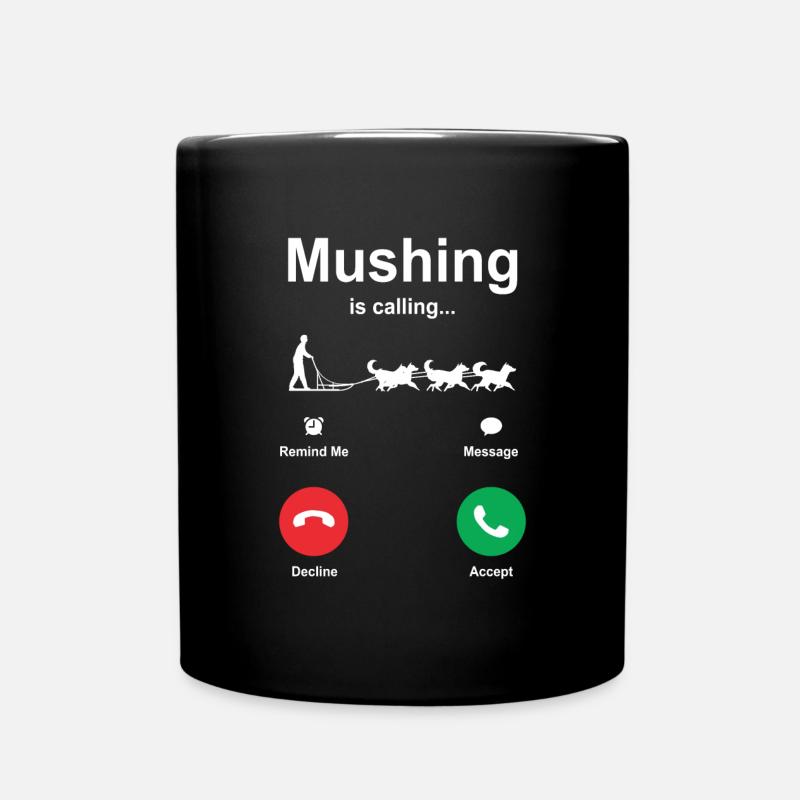 Schlittenhunderennen Schlittenhunde Geschenk - Tasse einfarbig - Schwarz