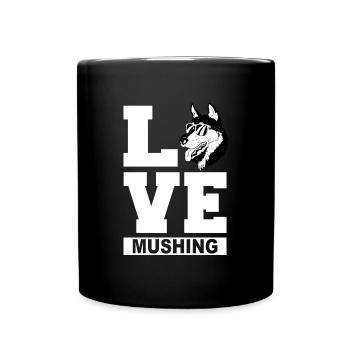 Sled Dog Racing Sled Dog Gift - Full Colour Mug - black - Front