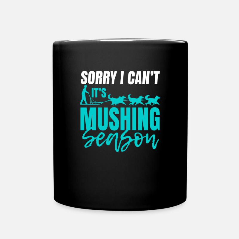 Schlittenhunderennen Schlittenhunde Geschenk - Tasse einfarbig - Schwarz