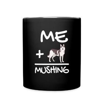 Schlittenhunderennen Schlittenhunde Geschenk - Tasse einfarbig - Schwarz - Vorne