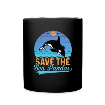 Orque Biologiste marin Épaulard épaulard - Mug uni - noir - Devant