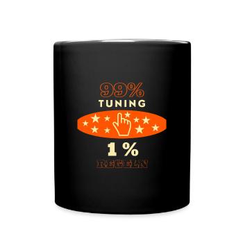 99% Tuning 1% Regeln - Tasse einfarbig - Schwarz - Vorne