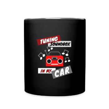 Tuning the resonating body in my car - Full Colour Mug - black - Front