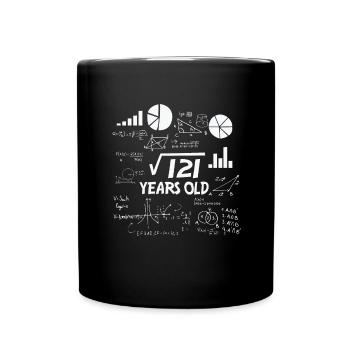 Racine carrée de 121 Math Nerd 11e anniversaire - Mug uni - noir - Devant