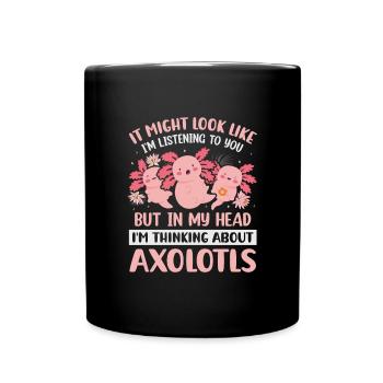 Axolotl Anime Salamandre mignonne Kawaii Animal - Mug uni - noir - Devant