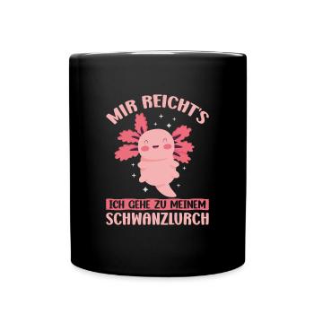 Axolotl Anime Mignon Rose Kawaii Animal - Mug uni - noir - Devant