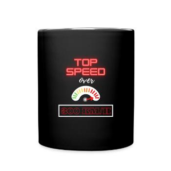 Top speed over 300km/h - Full Colour Mug - black - Front