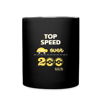 Top speed over 200km/h - Full Colour Mug - black - Front