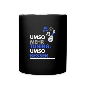 umso mehr Tuning umso - Tasse einfarbig - Schwarz - Vorne