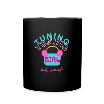 Tuning Girl mit Sound - Tasse einfarbig - Schwarz - Vorne