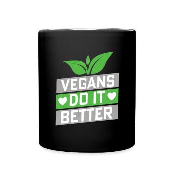 Militant des droits des animaux Végétalien Végétarien Amoureux des animaux Animal - Mug uni - noir - Devant